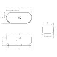 Ванна из искусственного камня Abber Stein 170x75 без гидромассажа арт-AS9607 — фото 8, Ванны из искусственного камня