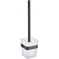 Ершик для унитаза Milacio Ultra / настенный / черный матовый / нержавеющая сталь и стекло арт-MCU.954.MB — фото 1, Ершики для унитаза