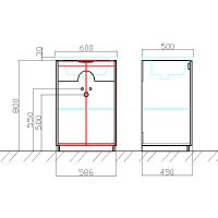 Тумба с раковиной SanVit Рольф 61 Белая глянцевая арт-krolf613d — фото 8, Тумбы с раковиной