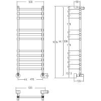 Водяной полотенцесушитель Margaroli Sole 464-11 Хром арт-4644711CRN — фото 4, Водяные полотенцесушители