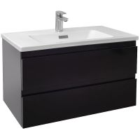 Тумба под раковину Jacob Delafon Madeleine 80 подвесная Черная матовая арт-EB2053-J53 — фото 1, Тумбы под раковину