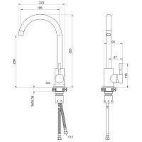 Смеситель для кухни Olive's Balear Оружейная сталь арт-13435-1BLGM — фото 2, Смесители для кухни