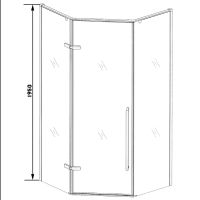 Душевой уголок Ceruttispa 100х100 профиль Черный матовый стекло прозрачное арт-C2A — фото 10, Душевые уголки трапеция