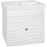 Тумба под раковину Style Line Вероника 60 Люкс Plus подвесная Белый глянец арт-ЛС-00000727 — фото 1, Тумбы под раковину