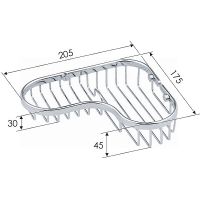 Полка корзина Remer Хром арт-RB273CR — фото 2, Полки для ванной и душа