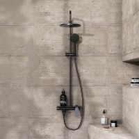 Душевая система Damixa Jupiter Черная матовая арт-977730300 — фото 7, Душевые стойки