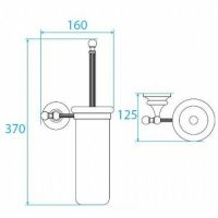 Ершик для унитаза Cezares Olimp Золото 24 карат арт-OLIMP-TB-03/24-M — фото 2, Ершики для унитаза