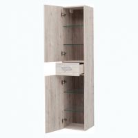 Шкаф пенал Dreja 35 подвесной Дуб кантри арт-77.0304D — фото 5, Пеналы для ванной комнаты