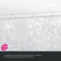 Штора для ванны Iddis Promo 180х200 полупрозрачная арт-P02PV18i11 — фото 5, Шторы для ванной