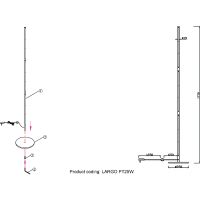 Торшер Crystal Lux Белый Золото арт-LARGO PT25W GOLD — фото 4, Торшеры