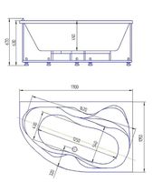 Товар: Акриловая ванна Aquatek Вега 170х105 R без гидромассажа с фронтальной панелью с каркасом (разборный) со слив-переливом арт-VEG170-0000083 - фото 4 Акриловая ванна Aquatek Вега 170х105 R без гидромассажа с фронтальной панелью с каркасом (разборный) со слив-переливом арт-VEG170-0000083 — фото 4, Акриловые ванны