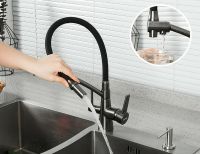 Товар: Смеситель для кухни Gappo Графит Черный арт-G4398-19 - фото 3 Смеситель для кухни Gappo Графит Черный арт-G4398-19 — фото 3, Смесители для кухни