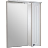 Зеркало со шкафом Mixline Версаль 62 R с подсветкой Белое дерево арт-534184 — фото 1, Зеркальные шкафы в ванную