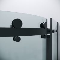 Душевой уголок Grossman Classic 100х100 профиль Черный матовый стекло прозрачное арт-301.K33.04.1010.21.00 — фото 8, Душевые уголки четверть круга