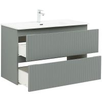 Тумба под раковину Aquanet Джейн 100 подвесная Мисти грин арт-335436 — фото 3, Тумбы под раковину