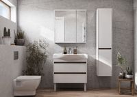 Тумба под раковину Aquaton Нортон 80 подвесная Белая глянцевая арт-1A248901NT010 — фото 14, Тумбы под раковину