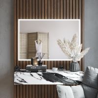 Зеркало Bond Cube 120x80 с подсветкой с сенсорным выключателем арт-M44ZE-12080 — фото 2, Зеркала в ванную комнату