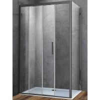 Душевой уголок Vincea Soft 110x90 профиль Вороненая сталь стекло прозрачное арт-VSR-3SO9011CLGM — фото 2, Прямоугольные душевые уголки