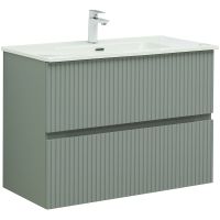 Тумба под раковину Aquanet Джейн 100 подвесная Мисти грин арт-313320 — фото 1, Тумбы под раковину