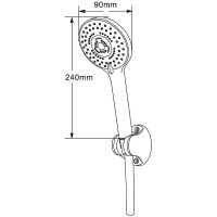Душевой гарнитур Orange Хром арт-OAS011 — фото 9, Душевые гарнитуры на держателе