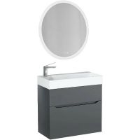 Тумба под раковину Jorno Folk 65 подвесная Антрацит арт-Folk.01.65/P/A/JR — фото 2, Тумбы под раковину