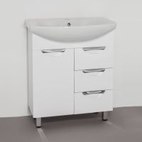 Тумба под раковину Style Line Жасмин 70 Белый глянец арт-ЛС-00000036 — фото 1, Тумбы под раковину