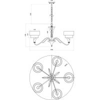 Люстра Maytoni House Lillian Белая Серая Серебро антик арт-H311-05-G — фото 7, Люстры