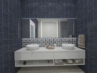 Керамическая плитка Керлайф Smalto Decor 3 Blu  настенная 15х15 см арт-924215 — фото 2, Керамическая плитка