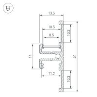 Профиль алюминиевый Arlight накладной для светильников бра Серебристый арт-016981 — фото 2, Профили для светодиодных лент