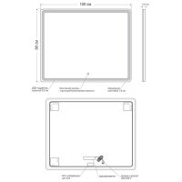 Зеркало Orange Nature 100 с подсветкой с сенсорным выключателем арт-ON-100ZE — фото 5, Зеркала в ванную комнату