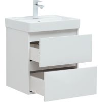 Тумба под раковину Aquanet Вега 50 подвесная Белый глянец арт-308332 — фото 5, Тумбы под раковину