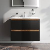 Тумба под раковину AM.PM X-Joy 80 подвесная Черная матовая арт-M85AFHX0802BM — фото 7, Тумбы под раковину