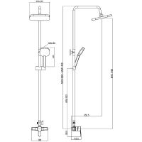 Душевая система Orange OneLife Хром арт-P01-912cr — фото 4, Душевые стойки