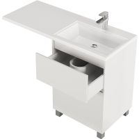 Тумба с раковиной Creto Cafor 120 R Белый глянец арт-19-W120R — фото 9, Тумбы с раковиной