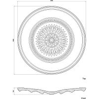 Розетка потолочная Европласт 590x52x590 мм арт-1.56.023 — фото 3, Розетки потолочные