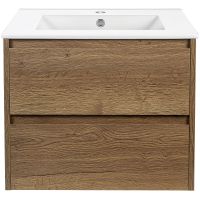 Тумба под раковину Vincea Gio 60 подвесная T.Oak арт-VMC-2G600TO — фото 2, Тумбы под раковину