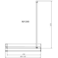 Душевая перегородка Vincea Walk-In HR 90 профиль Черный матовый стекло прозрачное арт-VSW-4HR900CLB — фото 5, Душевые перегородки