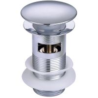 Донный клапан Aquatek click-clack Хром арт-AQ6001CR — фото 1, Донные клапаны