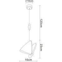 Подвесной светильник Divinare Letizial Прозрачный Золото арт-1200/01 SP-6 — фото 3, Подвесные светильники