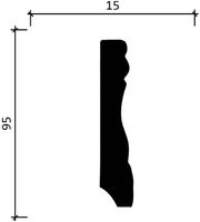 Плинтус Decor-Dizayn 2000x95x15 мм арт-153A — фото 4, Плинтуса напольные