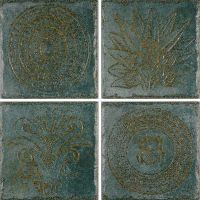 Декор Cerdomus Kyrah Br 1-4 Golden Green 20x20 см арт-000ZHAZ — фото 1, Керамогранит