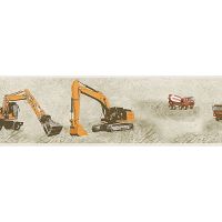 Бордюр детский AS Creation Little Stars Винил на флизелине (0,17*5) Бежевый/Оранжевый, Автомобиль арт-35871-2 — фото 1, Обои для стен