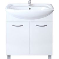 Тумба под раковину 1MarKa Вита 65Н Белая глянцевая арт-У50109 — фото 1, Тумбы под раковину