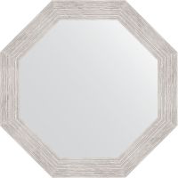 Зеркало Evoform Octagon 63х63 в багетной раме - Серебряный дождь 70 мм арт-BY 3737 — фото 1, Зеркала в ванную комнату