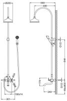 Душевая система Schein Pure Хром арт-46415/8027055 — фото 2, Душевые стойки
