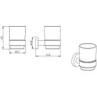 Стакан для зубных щеток Aquatek Черный матовый арт-AQ4004MB — фото 2, Стаканы для зубных щеток