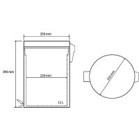 Ведро для мусора Bemeta Hotel Нержавеющая сталь арт-104315032 — фото 2, Мусорные ведра