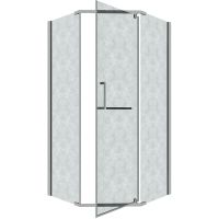 Душевой уголок Grossman Pragma 90х90 профиль Хром стекло шиншилла арт-302.K33.03.9090.10.02 — фото 10, Душевые уголки трапеция