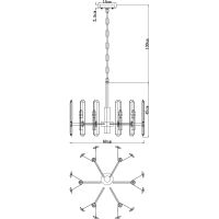 Люстра Divinare Tenerife Прозрачная Хром арт-7136/02 LM-6 — фото 5, Люстры