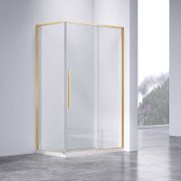 Душевой уголок Vincea Slim-N 130x80 профиль Брашированное золото стекло прозрачное арт-VSR-4SN8013CLG — фото 1, Прямоугольные душевые уголки